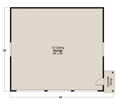 Garage Floor for House Plan #035-00541