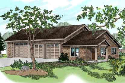 Craftsman House Plan #035-00545 Elevation Photo