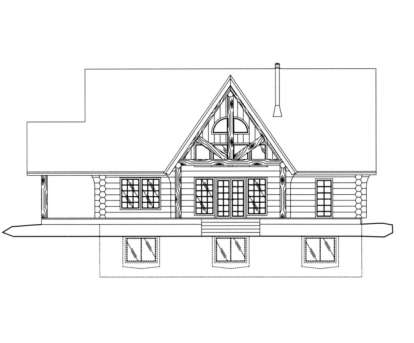 Cabin House Plan #039-00057 Elevation Photo