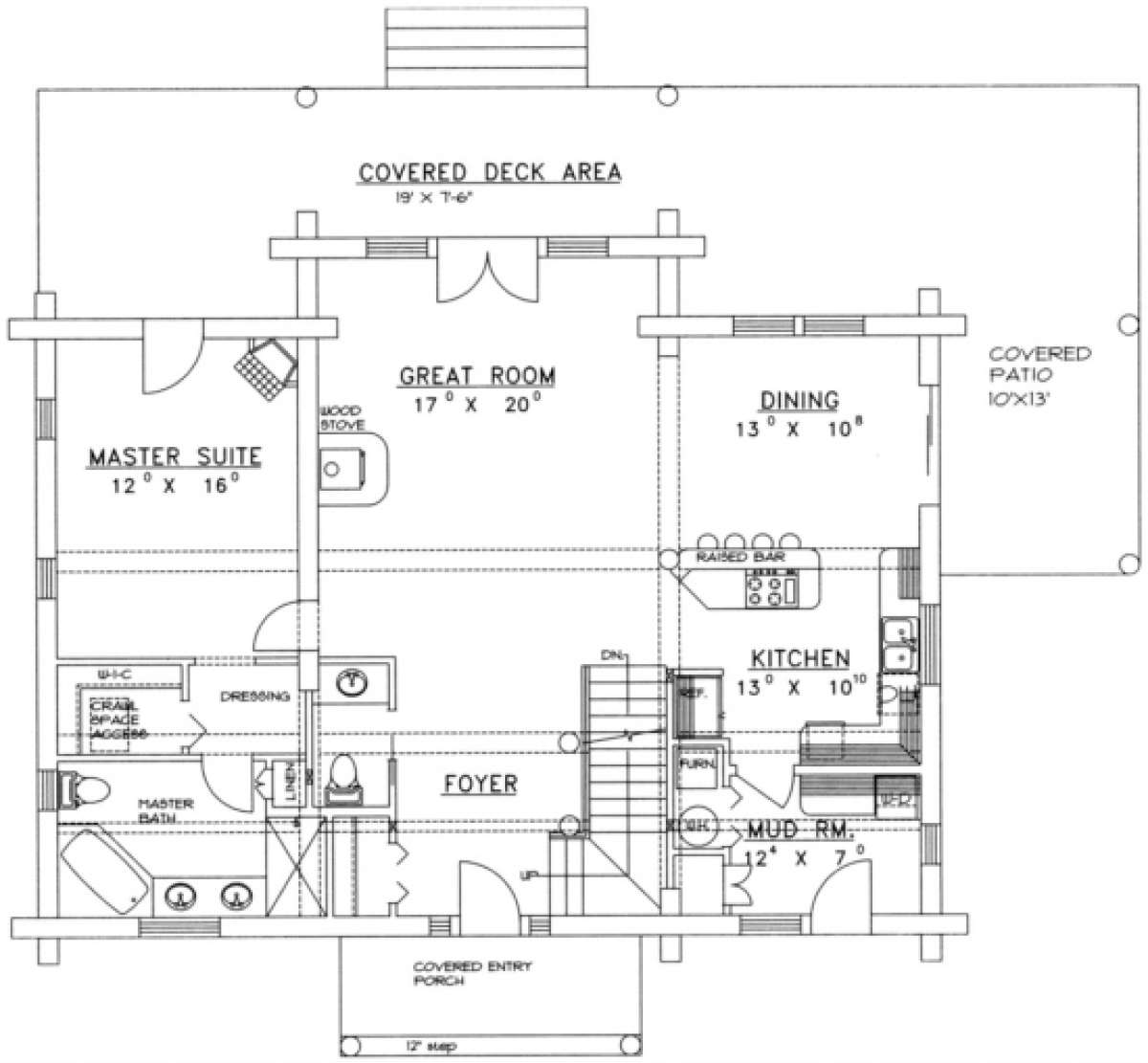 First Floor for House Plan #039-00057