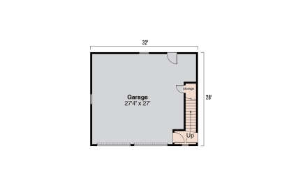 Garage Floor for House Plan #035-00550