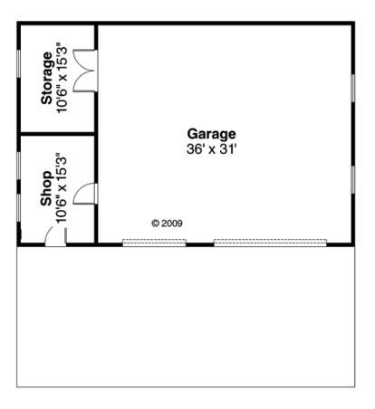 Garage Floor for House Plan #035-00551