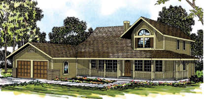 Country House Plan #035-00552 Elevation Photo