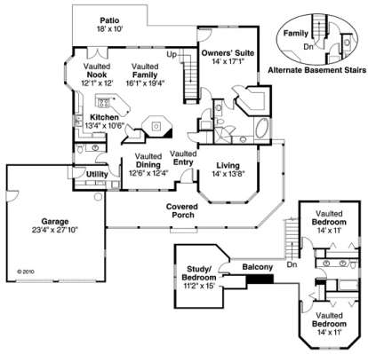 Floorplan 1 for House Plan #035-00552