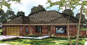 Ranch House Plan #035-00553 Elevation Photo