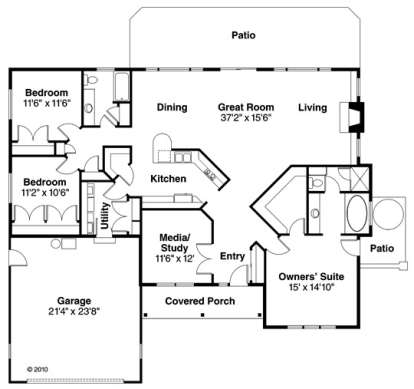 Floorplan1 for House Plan #035-00553