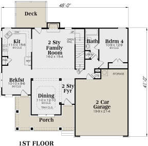 Main Floor for House Plan #009-00112