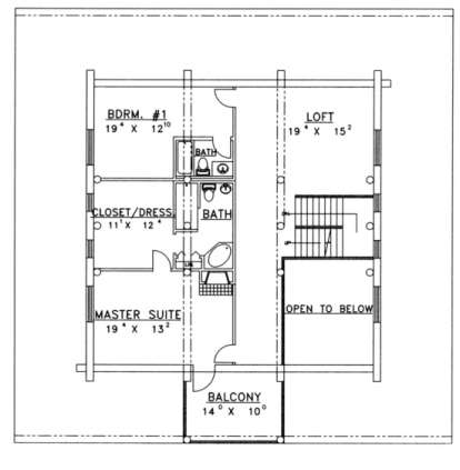 Loft Floor for House Plan #039-00058