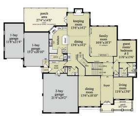 Floorplan 1 for House Plan #957-00020