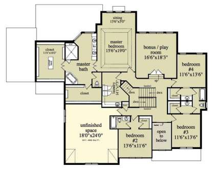 Floorplan 2 for House Plan #5458-00020