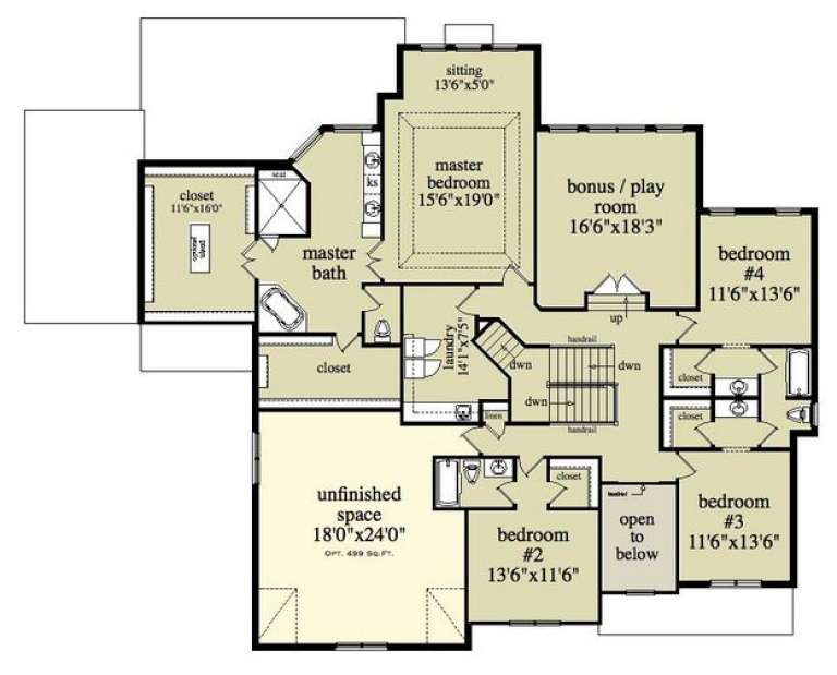 House Plan House Plan #13000 Drawing 2