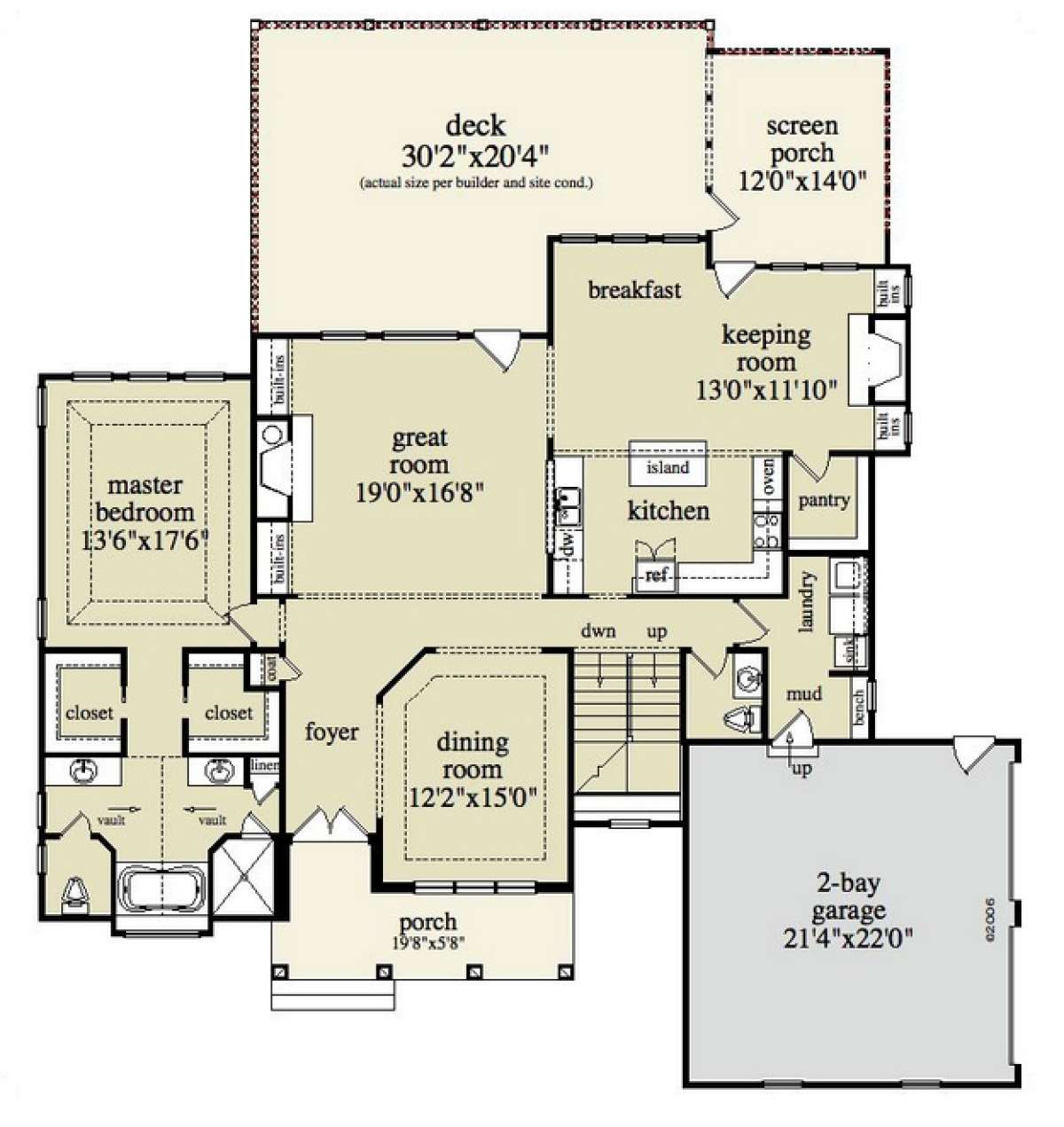 Floorplan 1 for House Plan #957-00021