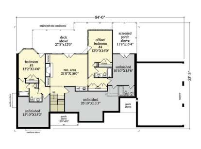 Floorplan 1 for House Plan #5458-00022