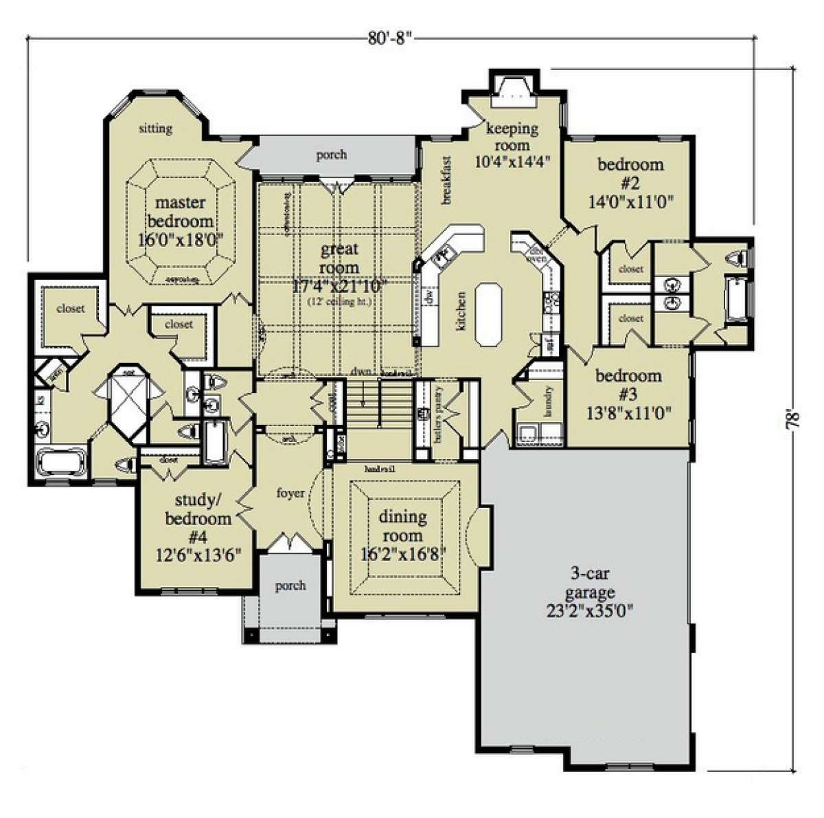 Floorplan 1 for House Plan #957-00023
