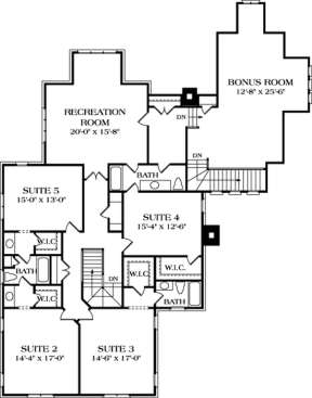 Floorplan 2 for House Plan #3323-00451