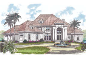 Luxury House Plan #3323-00453 Elevation Photo