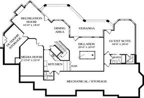 Floorplan 1 for House Plan #3323-00453