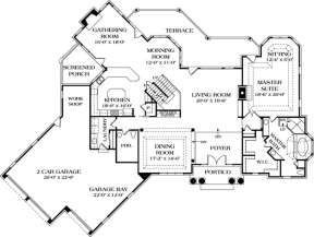 Floorplan 2 for House Plan #3323-00453