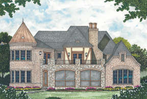 Luxury House Plan #3323-00455 Elevation Photo