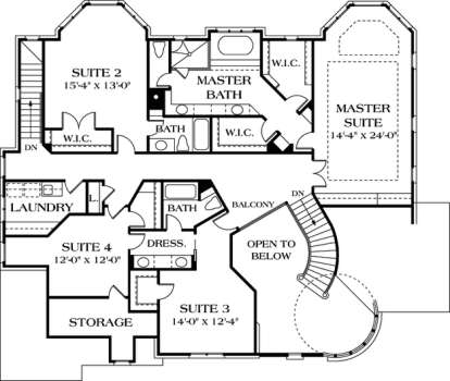 Floorplan 2 for House Plan #3323-00457