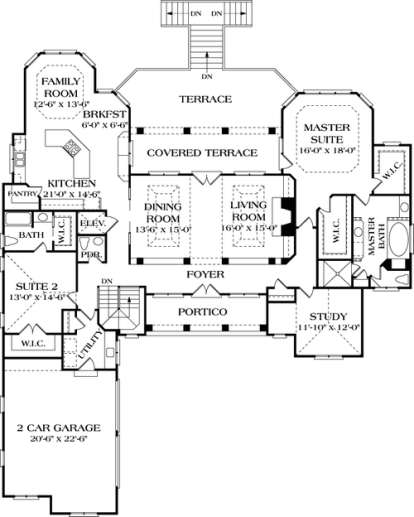 Floorplan 2 for House Plan #3323-00458