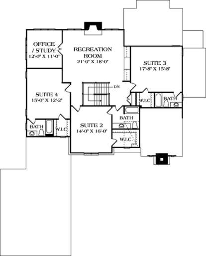 Floorplan 2 for House Plan #3323-00460