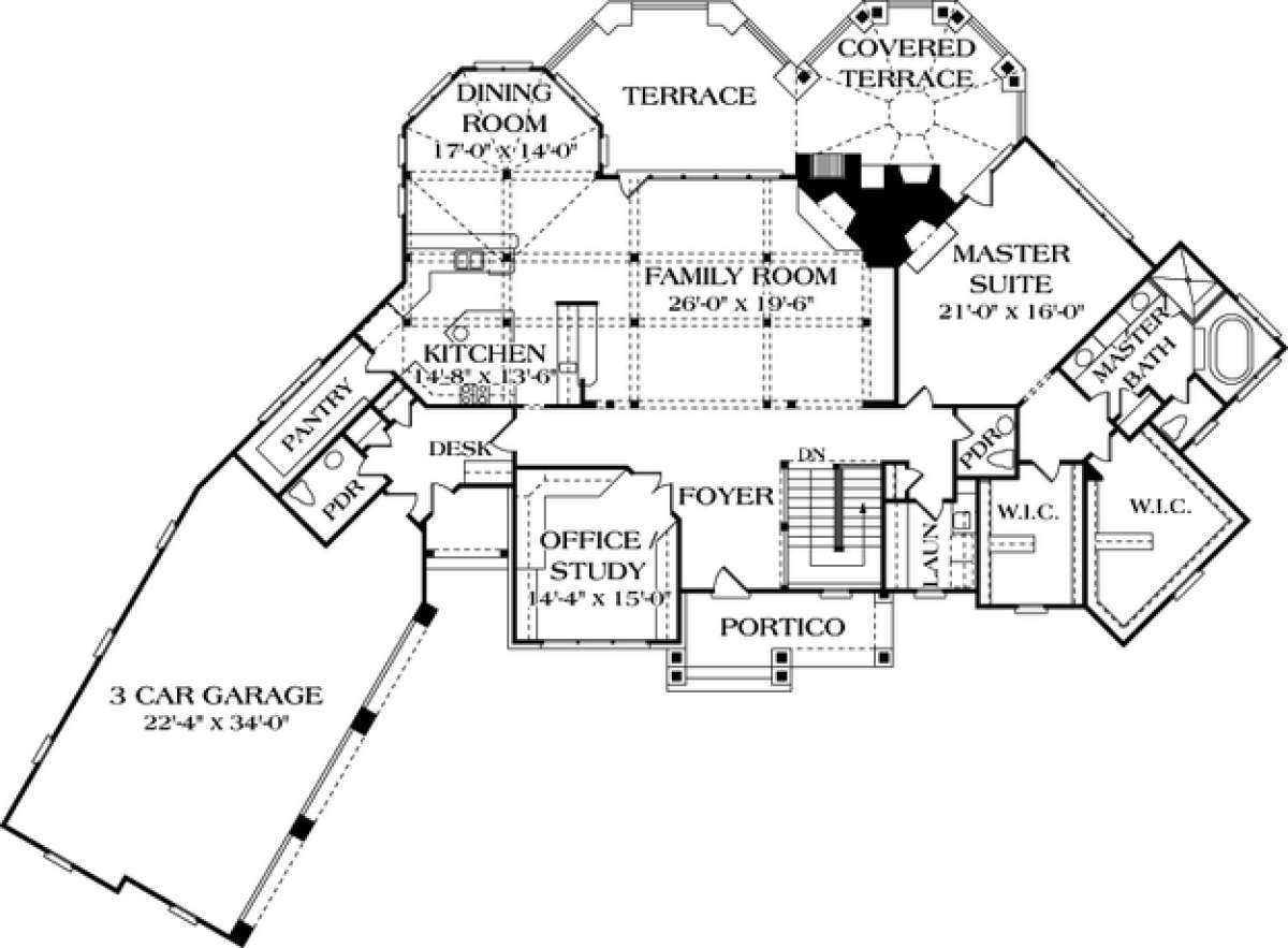 Floorplan 2 for House Plan #3323-00461