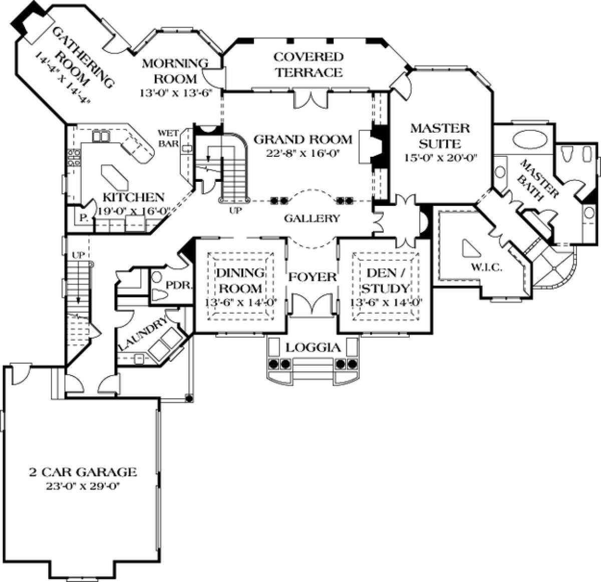 Floorplan 1 for House Plan #3323-00462