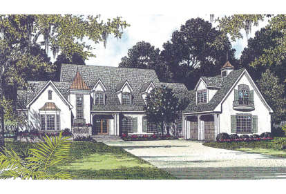 European House Plan #3323-00463 Elevation Photo