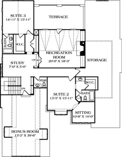 Floorplan 2 for House Plan #3323-00466