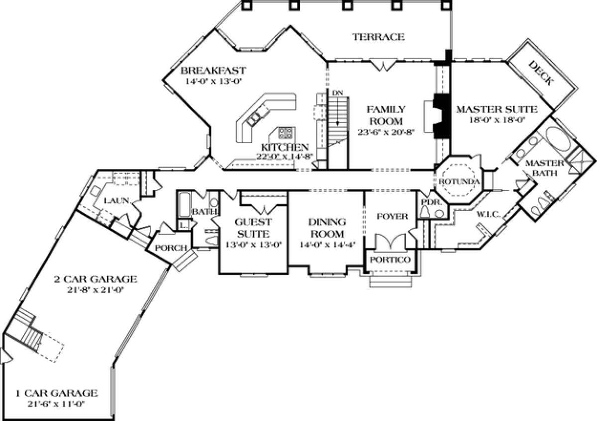 Floorplan 2 for House Plan #3323-00467