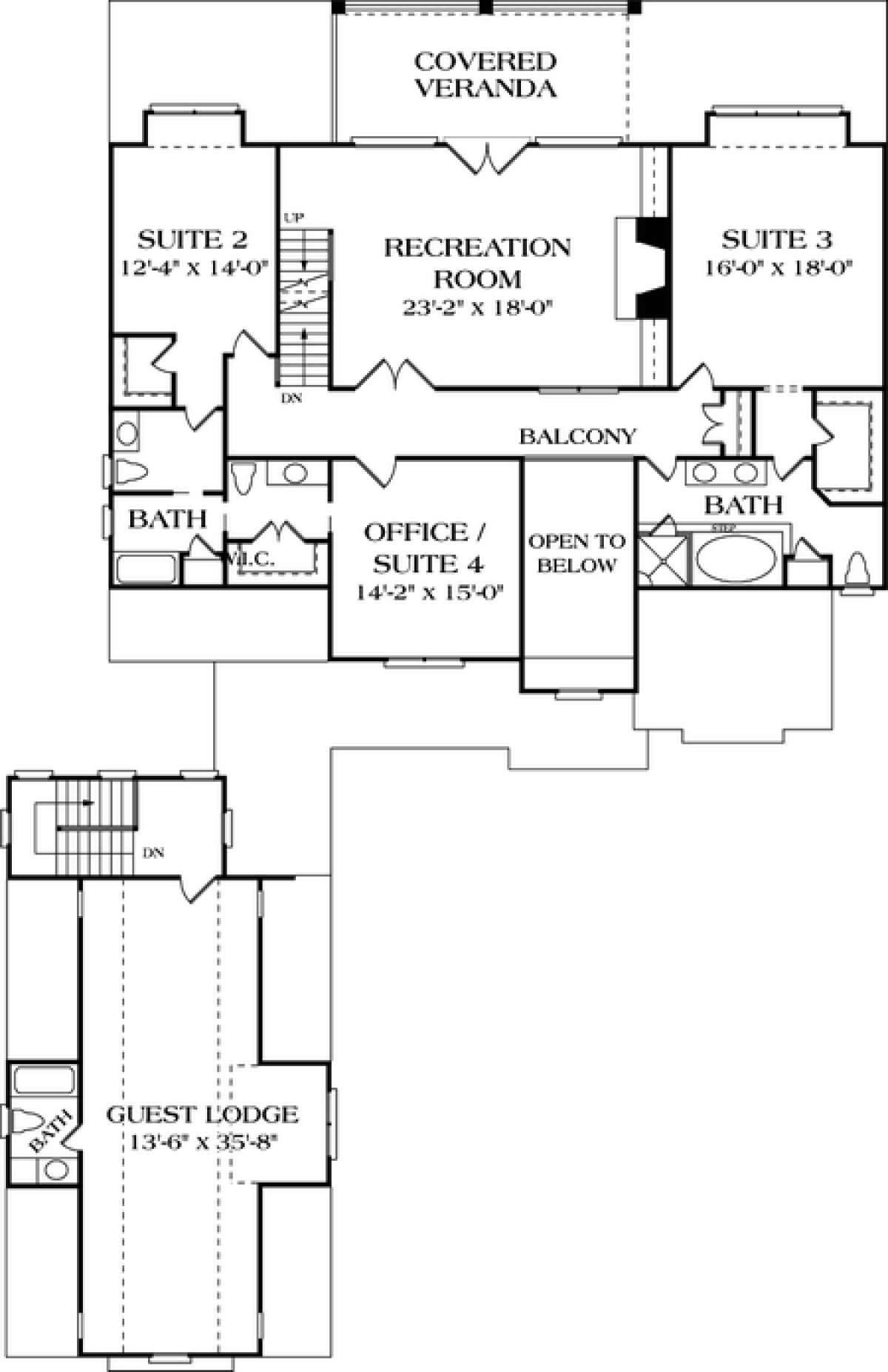 Floorplan 2 for House Plan #3323-00468