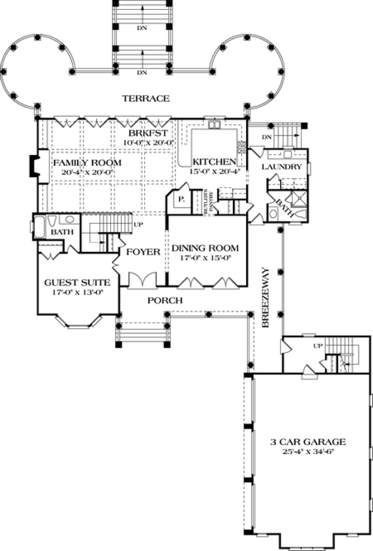 Floorplan 1 for House Plan #3323-00469