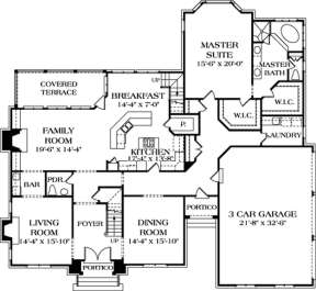 Floorplan 1 for House Plan #3323-00470