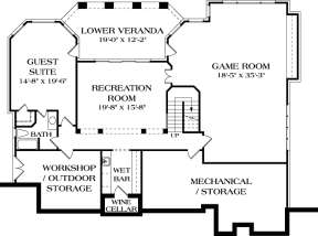Floorplan 1 for House Plan #3323-00472
