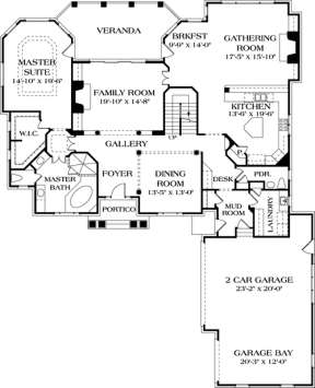 Floorplan 2 for House Plan #3323-00472