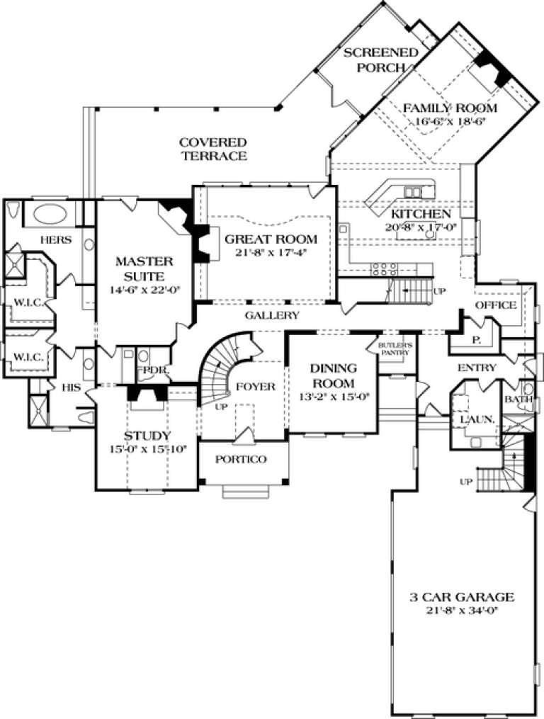 House Plan House Plan #13027 Drawing 1