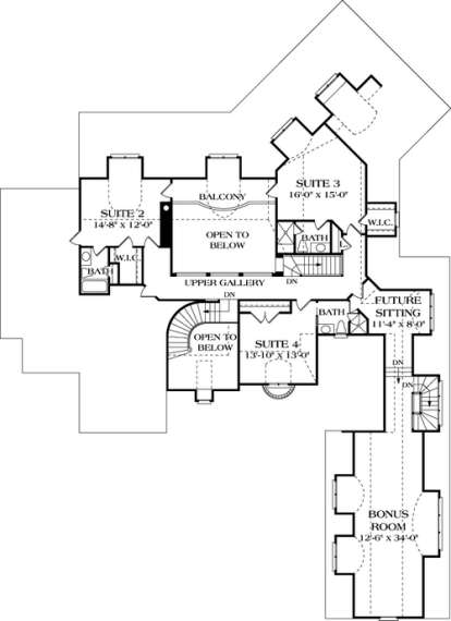 Floorplan 2 for House Plan #3323-00473