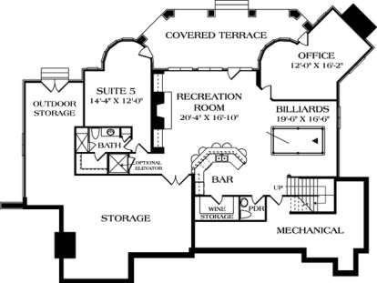 Floorplan 1 for House Plan #3323-00474