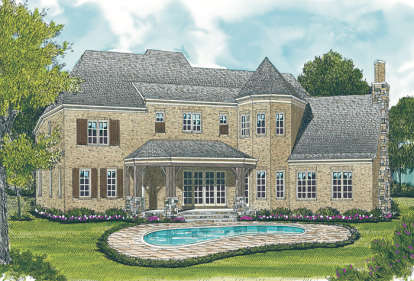 Luxury House Plan #3323-00476 Elevation Photo