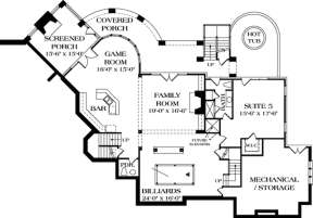 Floorplan 1 for House Plan #3323-00478