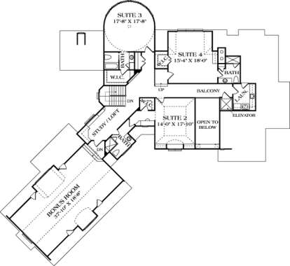 Floorplan 3 for House Plan #3323-00479