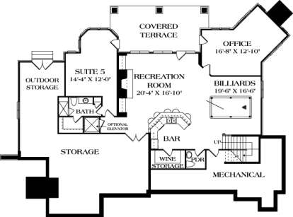 Floorplan 1 for House Plan #3323-00481