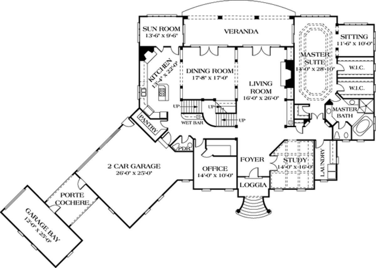 Floorplan 1 for House Plan #3323-00482