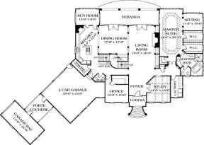 Floorplan 1 for House Plan #3323-00482