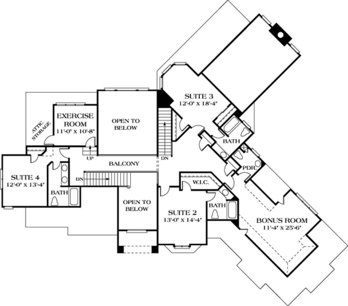 Floorplan 2 for House Plan #3323-00484