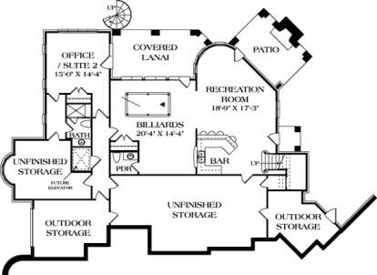 Floorplan 1 for House Plan #3323-00485