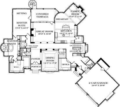 Floorplan 2 for House Plan #3323-00485