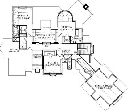 Floorplan 3 for House Plan #3323-00485