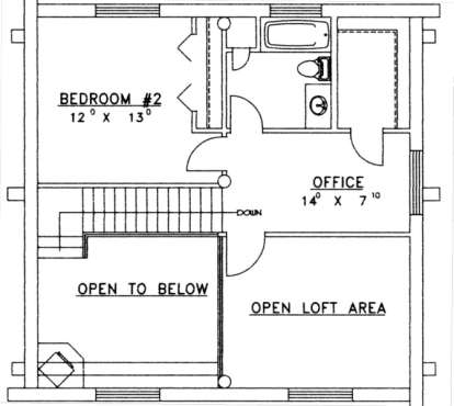 House Plan House Plan #1304 Drawing 2